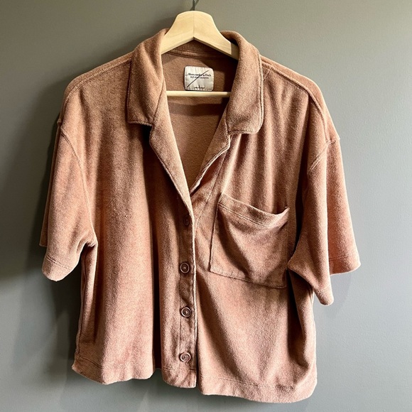 Abercrombie & Fitch Big Lebowski Beige Casual Button Down Shirt - Picture 1 of 6